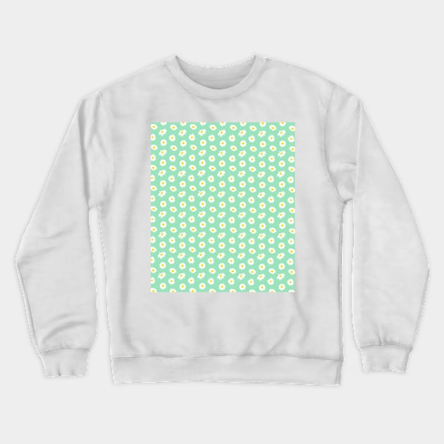 Small Ditsy Pattern on Mint Green 90’s Crewneck Sweatshirt by OneThreeSix